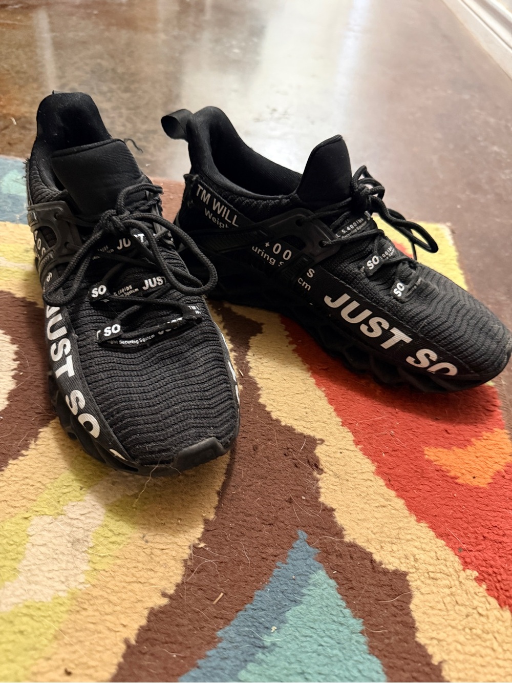 Black 'Just So' Athletic Sneakers - Women's Lightweight Running Shoes 8.5